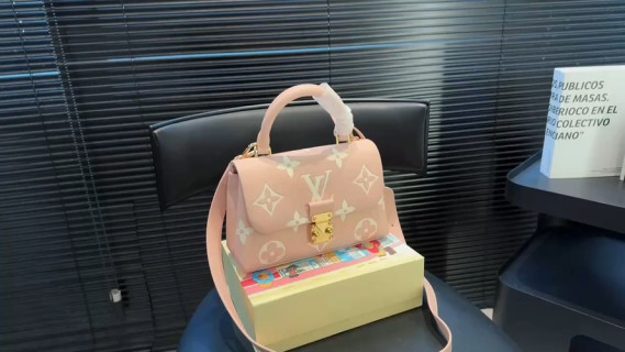 Louis Vuitton Monogram Empreinte Top Handle Bag Pink