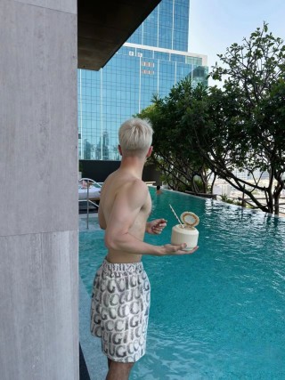 Gucci GG Monogram Swim Shorts White