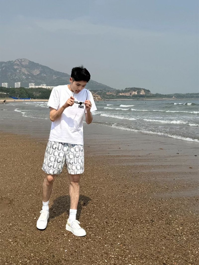 Gucci GG Monogram Swim Shorts White view