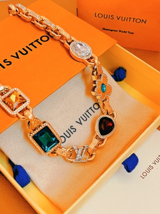 Louis Vuitton Paradise Stone Gold Necklace with Cubic Zirconia view 2