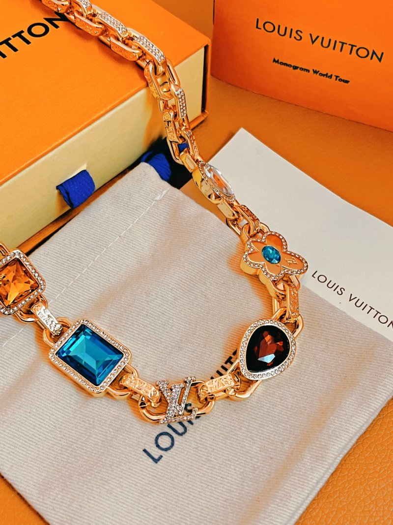 Louis Vuitton Paradise Stone Gold Necklace with Cubic Zirconia view