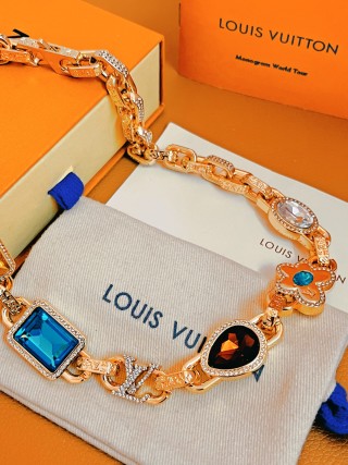 Louis Vuitton Paradise Stone Gold Necklace with Cubic Zirconia view 4