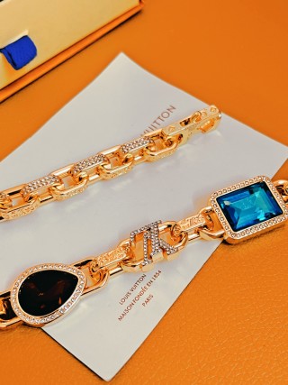 Louis Vuitton Paradise Stone Gold Necklace with Cubic Zirconia view 7