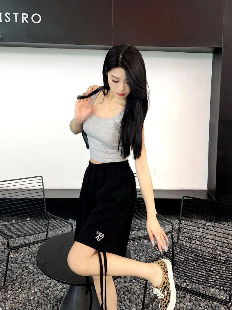 Black Drawstring Shorts with Logo Embroidery view