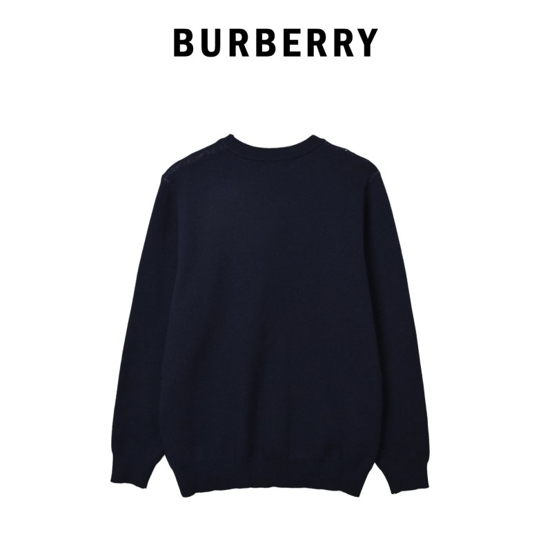 Burberry Navy Equestrian Crest Knit Sweater view