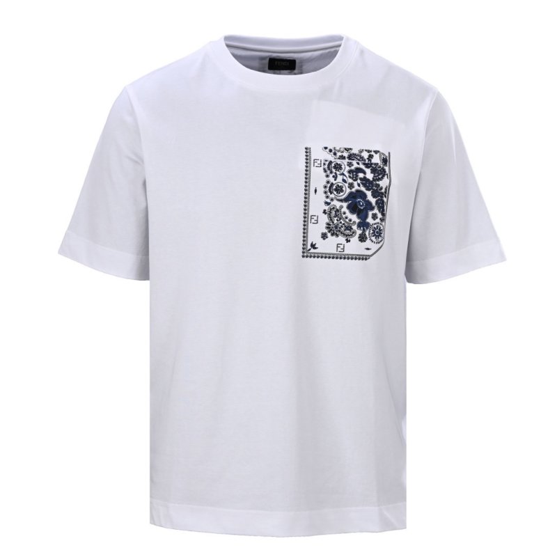 Fendi White Monogram Pocket T-Shirt view