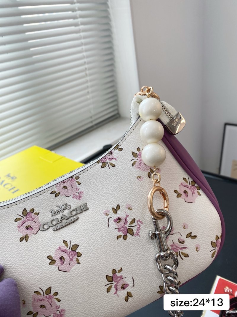 Coach Crescent Moon Shoulder Bag Purple view