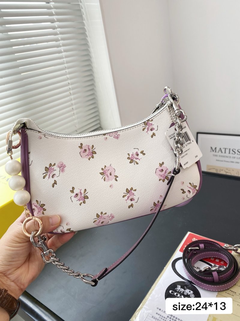 Coach Crescent Moon Shoulder Bag Purple view