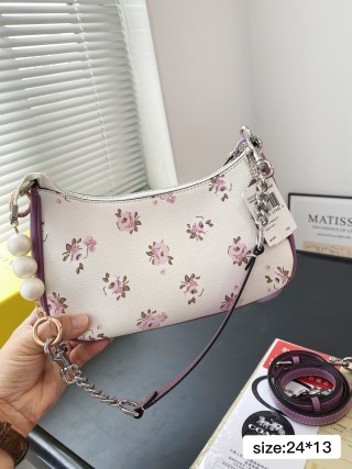 Coach Crescent Moon Shoulder Bag Purple view 4