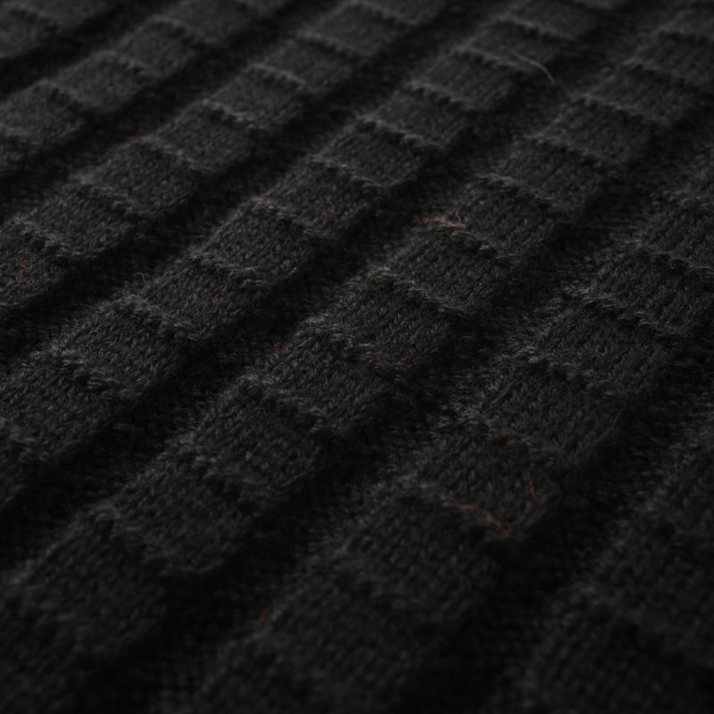 Stone Island Black Cable Knit Crew Neck Sweater view