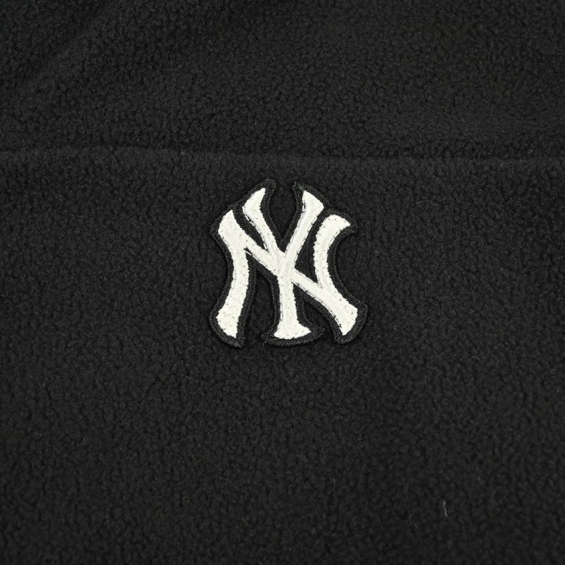 Yankees Black Windbreaker Jacket with White Trim view