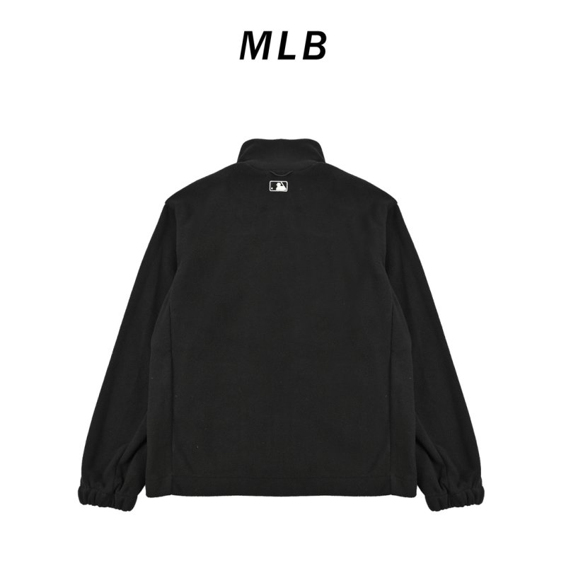 Yankees Black Windbreaker Jacket with White Trim view
