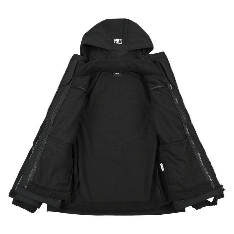 Yankees Black Windbreaker Jacket with White Trim view