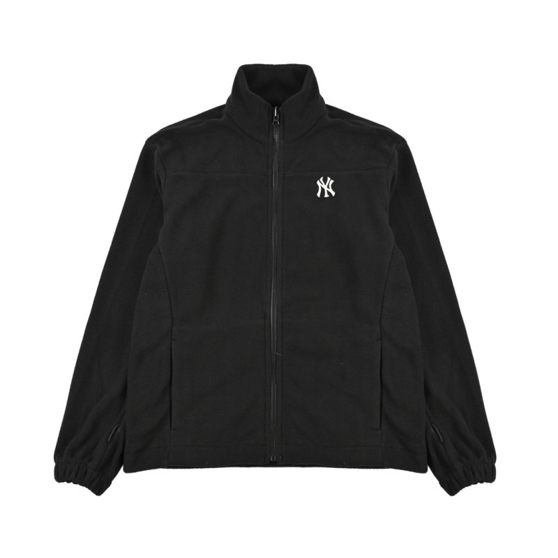 Yankees Black Windbreaker Jacket with White Trim view