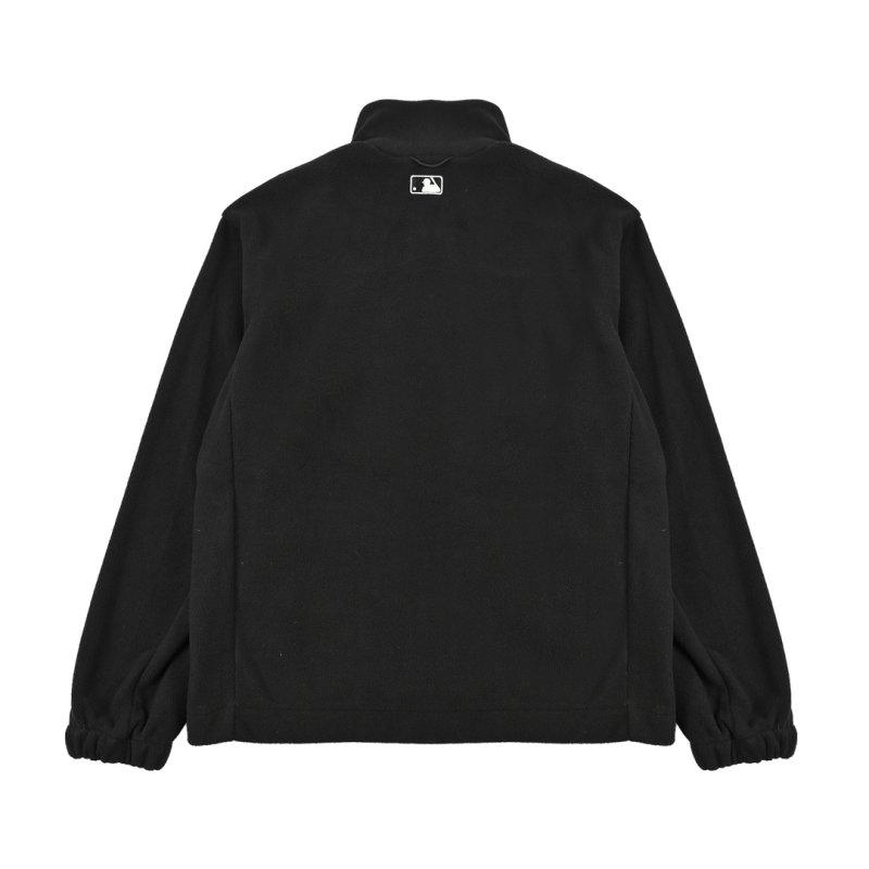 Yankees Black Windbreaker Jacket with White Trim view