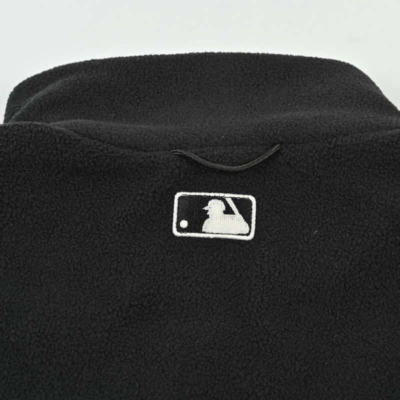 Yankees Black Windbreaker Jacket with White Trim view