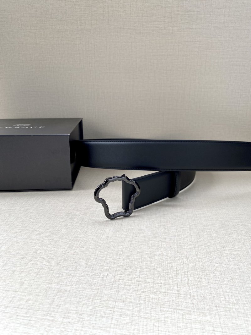 Versace Palazzo Medusa Head Black Leather Belt 4.0cm view