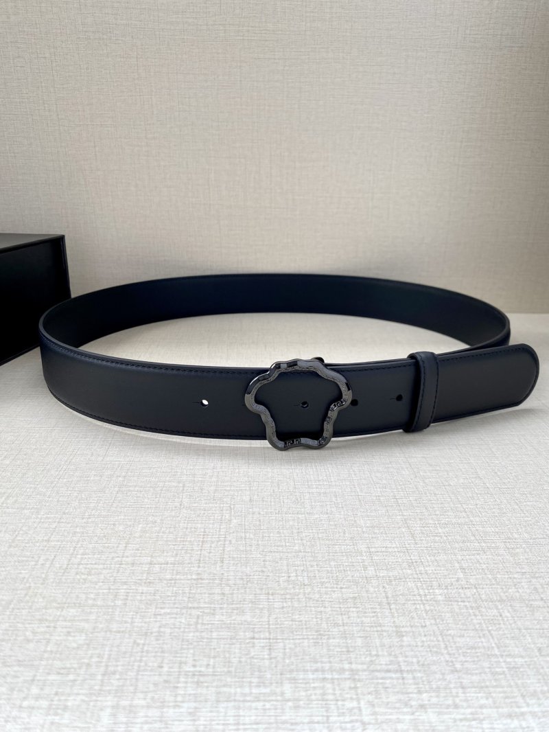 Versace Palazzo Medusa Head Black Leather Belt 4.0cm view