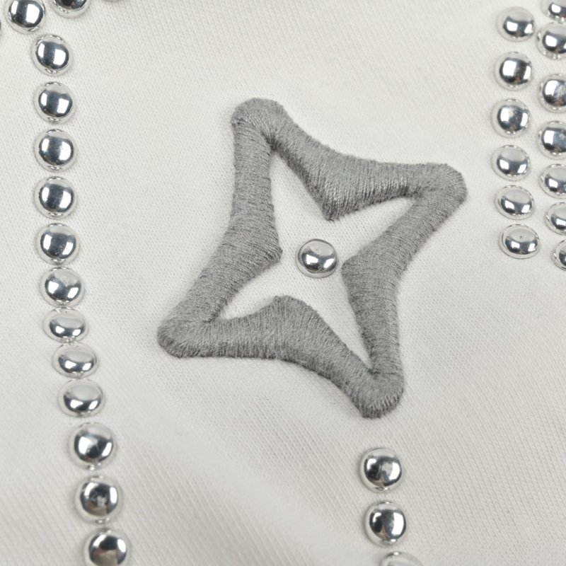 White Rhinestone Logo Graphic T-Shirt view