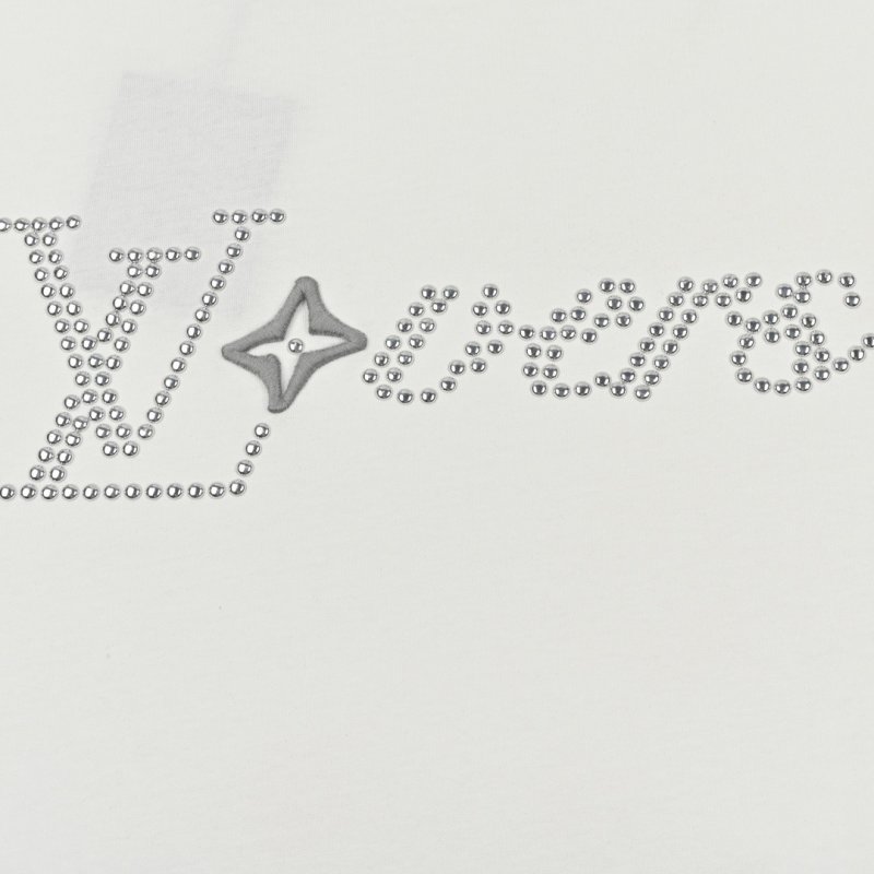 White Rhinestone Logo Graphic T-Shirt view