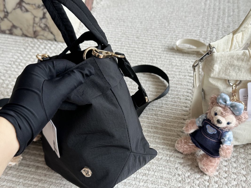 Lululemon Canvas Tote Bag Pink Multi-Pocket view