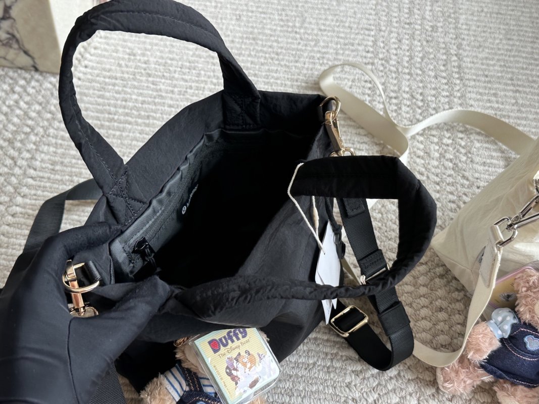 Lululemon Canvas Tote Bag Pink Multi-Pocket view