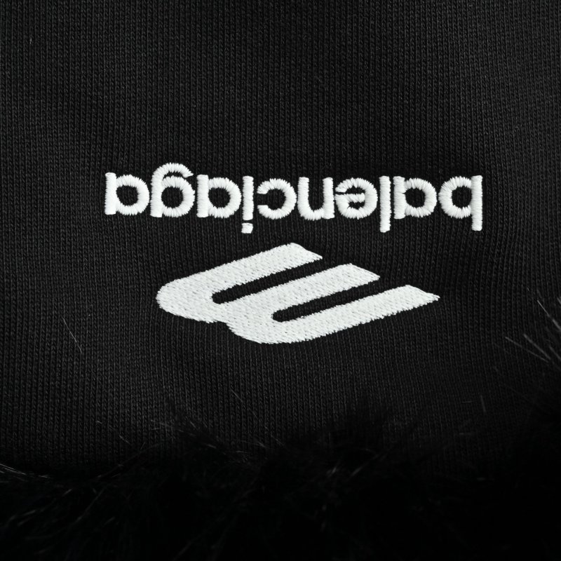 Black Puffer Jacket with Faux Fur Collar view