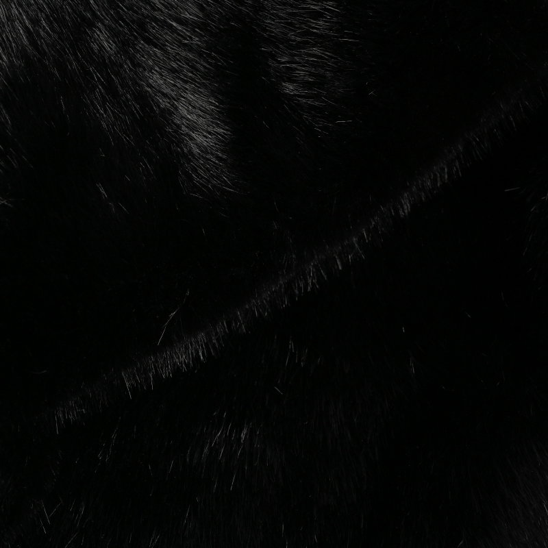 Black Puffer Jacket with Faux Fur Collar view