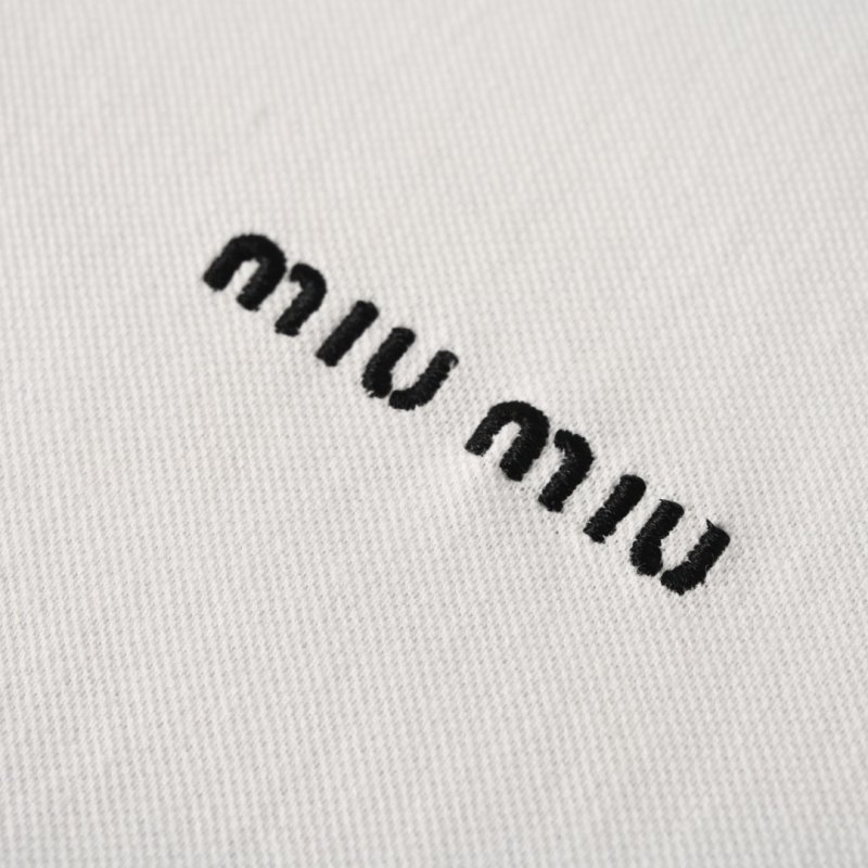 Miu Miu Long Sleeve Polo Shirt White view
