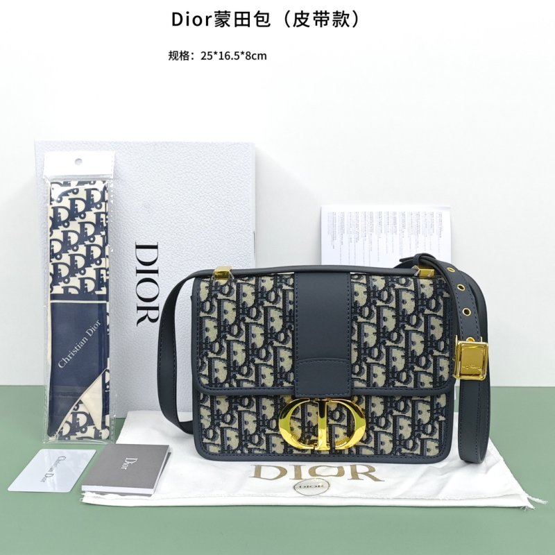 Dior Saddle Bag Black Monogram Canvas Leather Strap