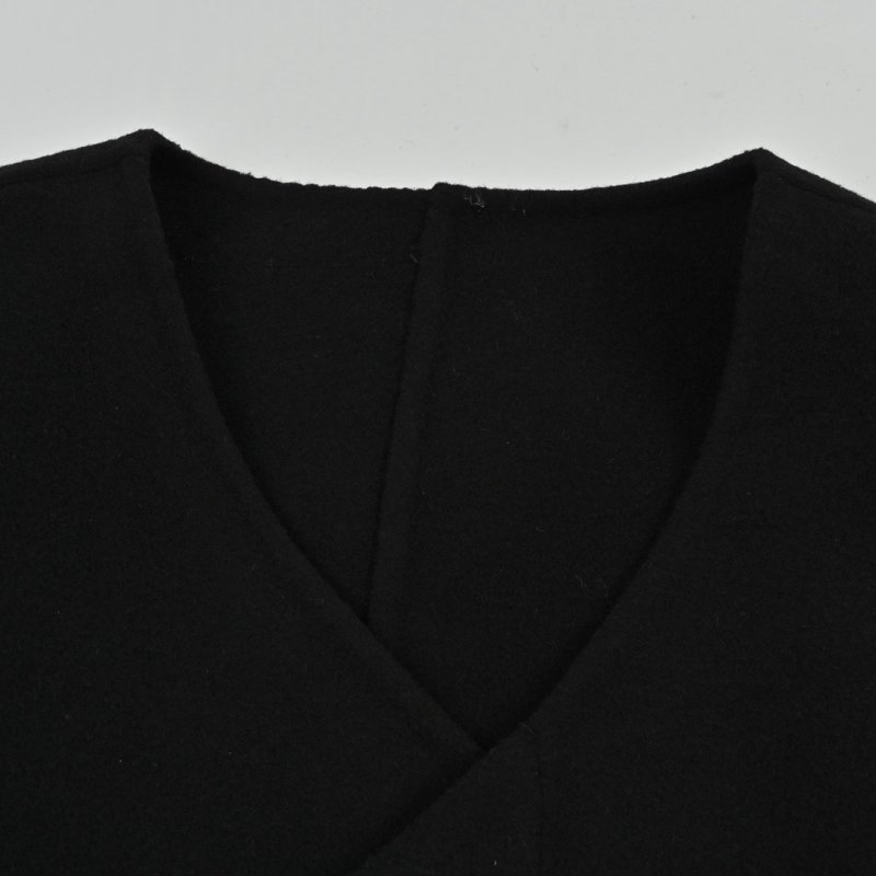 Black Oversized Cardigan Jacket with Pearl Buttons view