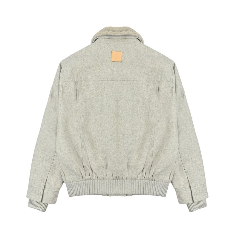 Cream Wool Blend Overshirt Jacket view