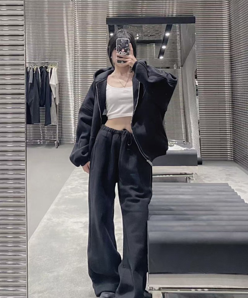 Essentials Black Cropped Zip-Up Jacket view
