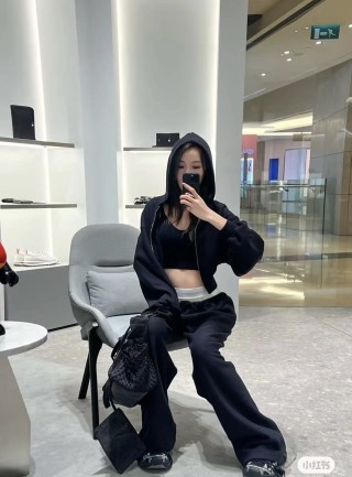 Essentials Black Cropped Zip-Up Jacket view 4