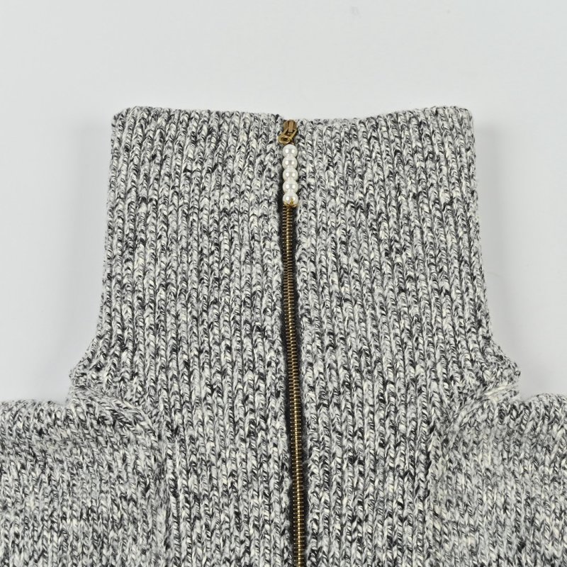 Louis Vuitton Grey Knit Zip Cardigan Jacket view