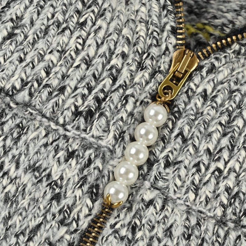 Louis Vuitton Grey Knit Zip Cardigan Jacket view