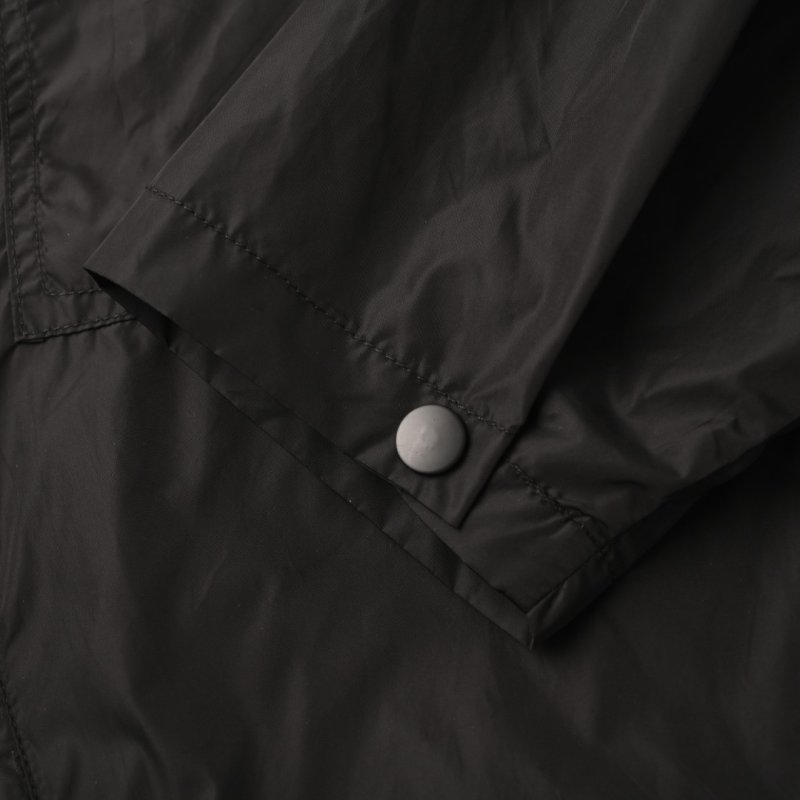 Prada Black Nylon Windbreaker Jacket with White Stripes view