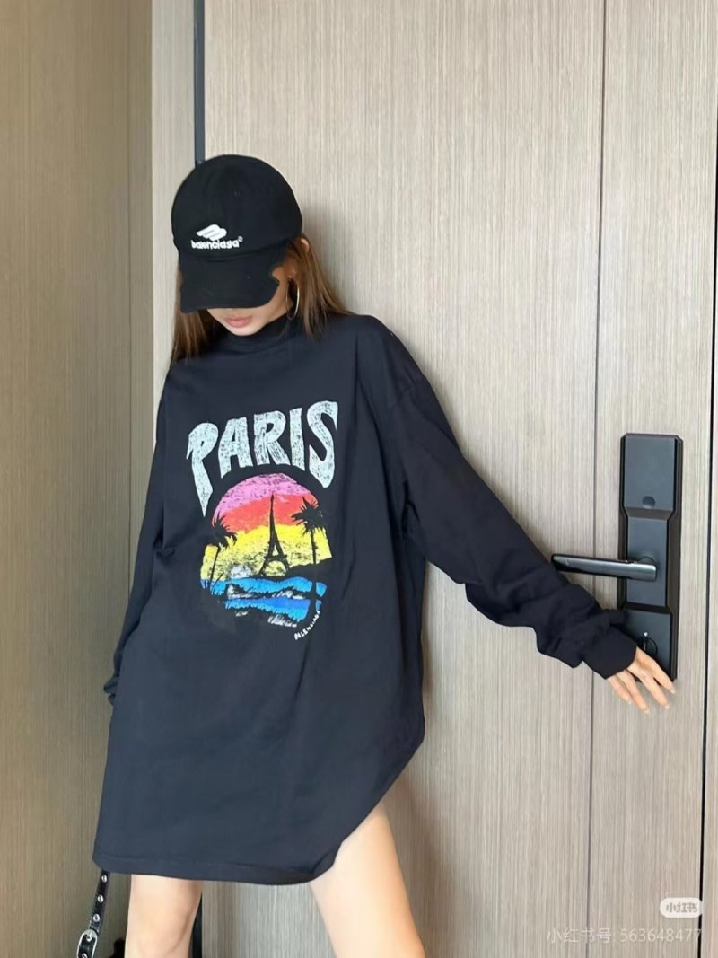 Balenciaga Black Baseball Cap with Embroidered Logo view
