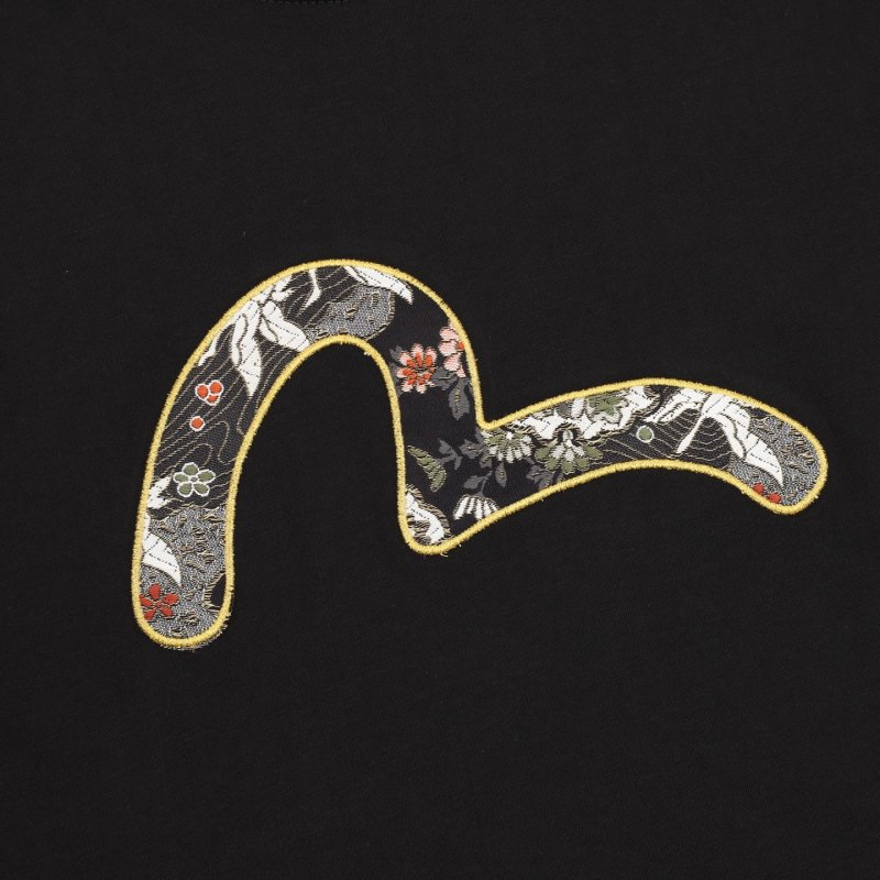 Evisu Black Gold Seagull Logo T-Shirt view