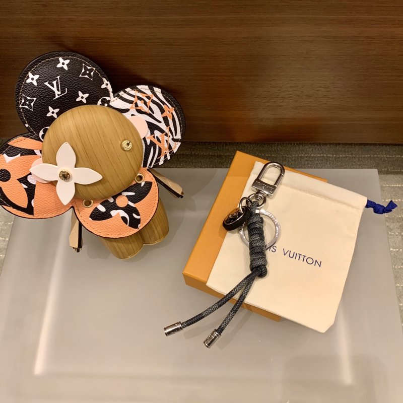 Louis Vuitton Drawstring Keychain Grey Black