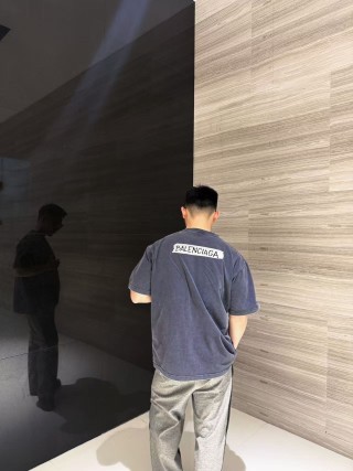 Balenciaga Black Back Logo T-Shirt view 4
