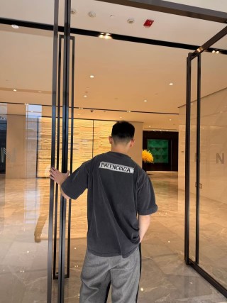 Balenciaga Black Back Logo T-Shirt view 6