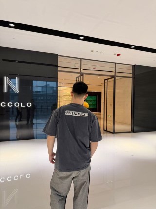 Balenciaga Black Back Logo T-Shirt view 8