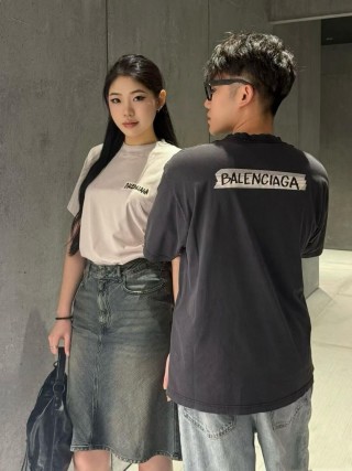 Balenciaga Black Back Logo T-Shirt view 9