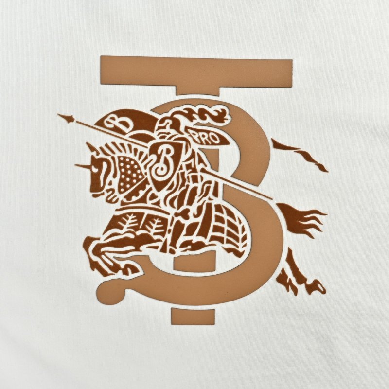 White Dragon Graphic T-Shirt with Brown Print view
