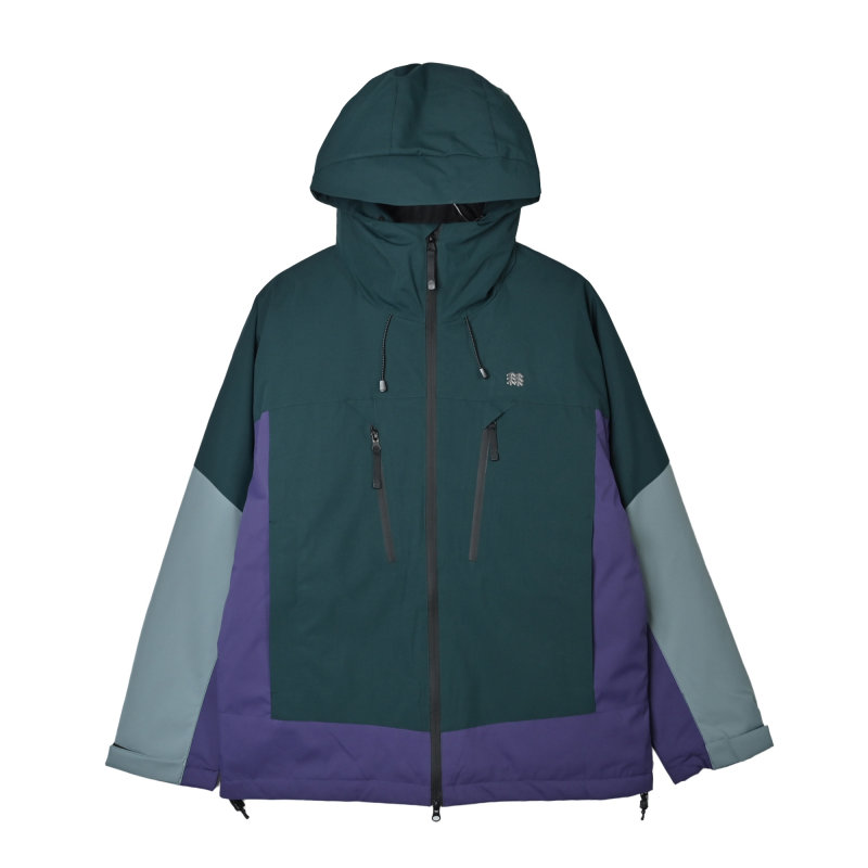 Colorblock Windbreaker Jacket - Teal Navy view