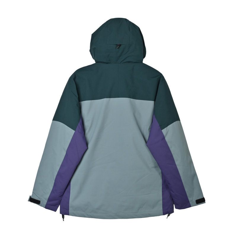 Colorblock Windbreaker Jacket - Teal Navy view