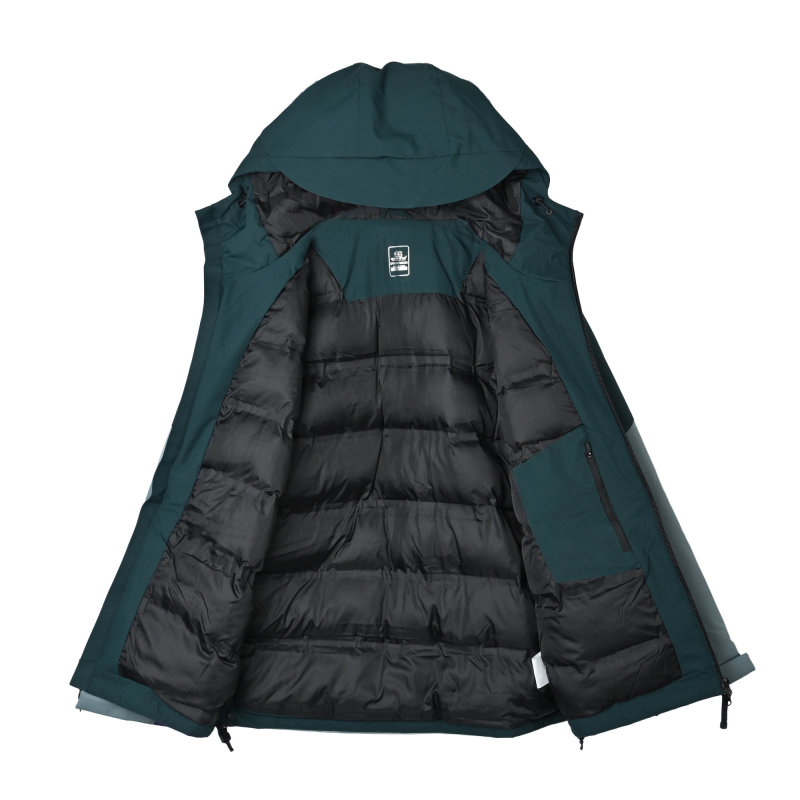 Colorblock Windbreaker Jacket - Teal Navy view