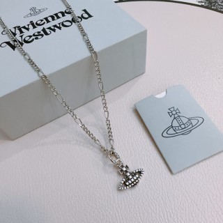 Vivienne Westwood Saturn Orb Pendant Necklace Silver 45cm view 2