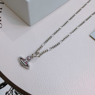 Vivienne Westwood Saturn Orb Pendant Necklace Silver 45cm view 3